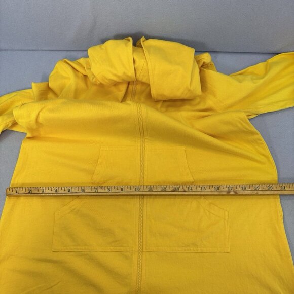 LL Bean Large (14-16)Yellow Full Zip Hooded LongSleeve Beach Swim Cover Up Dress - Picture 10 of 10